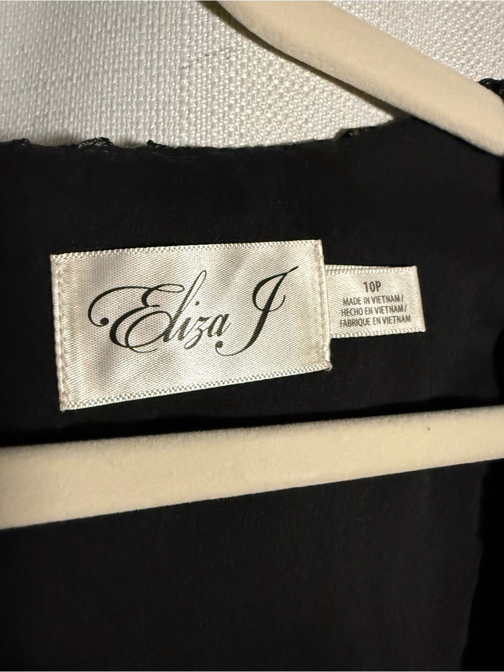 Eliza J Petite Black and Silver Square Neck Lace Fit and Flare Dress Size 10 P - Picture 8 of 13